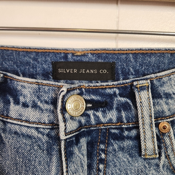 Silver Jeans Dad Jean Light Wash Stretch Loose 90s Straight Leg Womens Size 25 - Picture 7 of 13